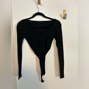 High leg body suit